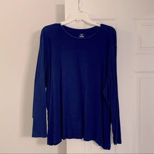 Set of 2 black and royal blue CJ Banks long sleeved tops, size 3x, like new